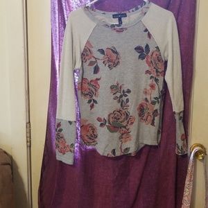 Floral printed sweater